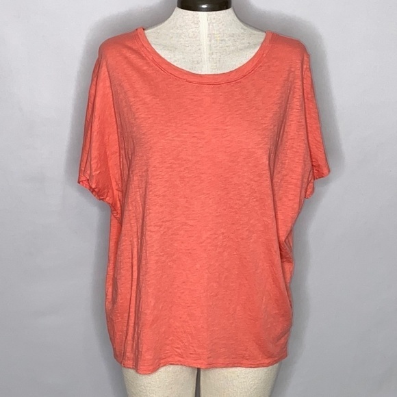 Chaser Dolman Burnout Oversized Tee in Coral - XS - Picture 1 of 6